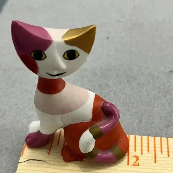 Goebel Luca Abstract Cat Figurine Sculpture colorful - Picture 5 of 7